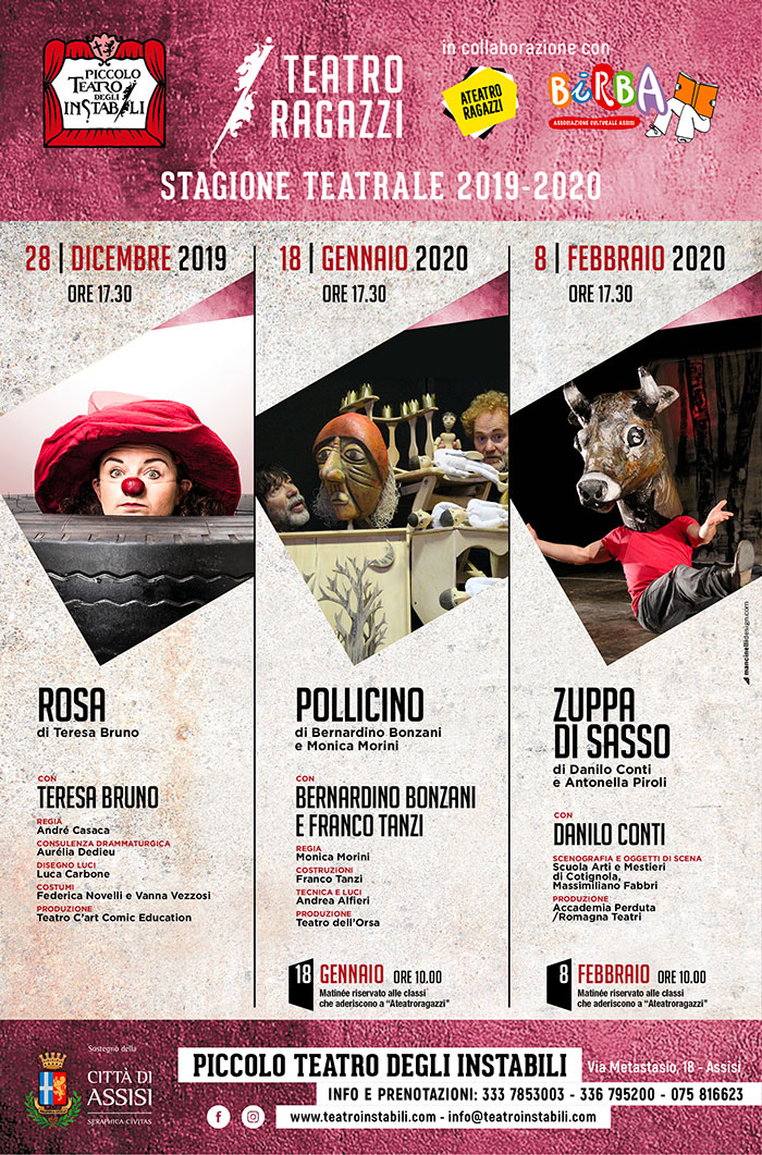 Stagione teatrale 2018 - 2019 Teatro ragazzi - Assisi 